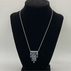 Brighton Moderna Blue Baguette Necklace